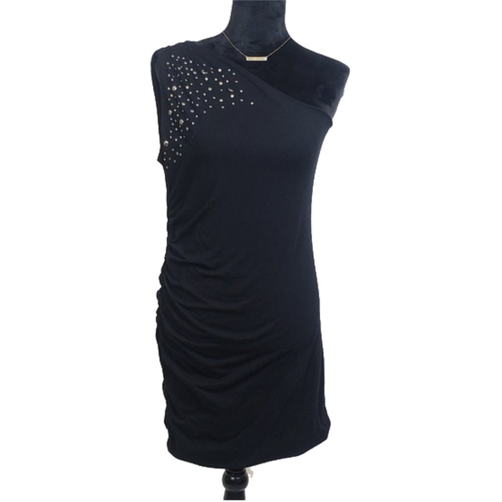 Akademiks 1 Shoulder Side Ruched Bodycon Dress